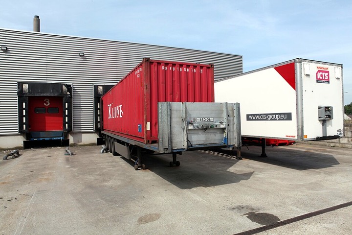 Trailer at a loading dock